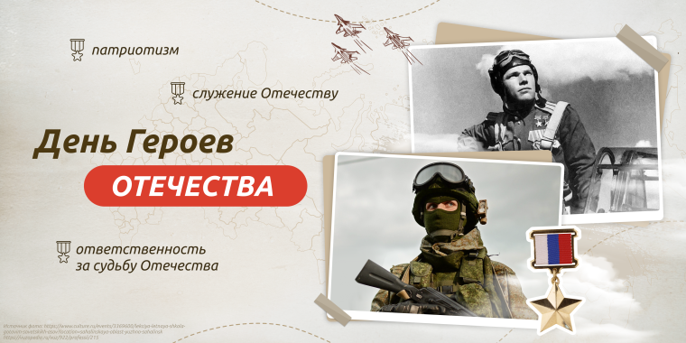 Занятия «Разговоры о важном» ко Дню Героев Отечества.